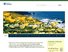 Tablet Screenshot of californiagardenclubs.com